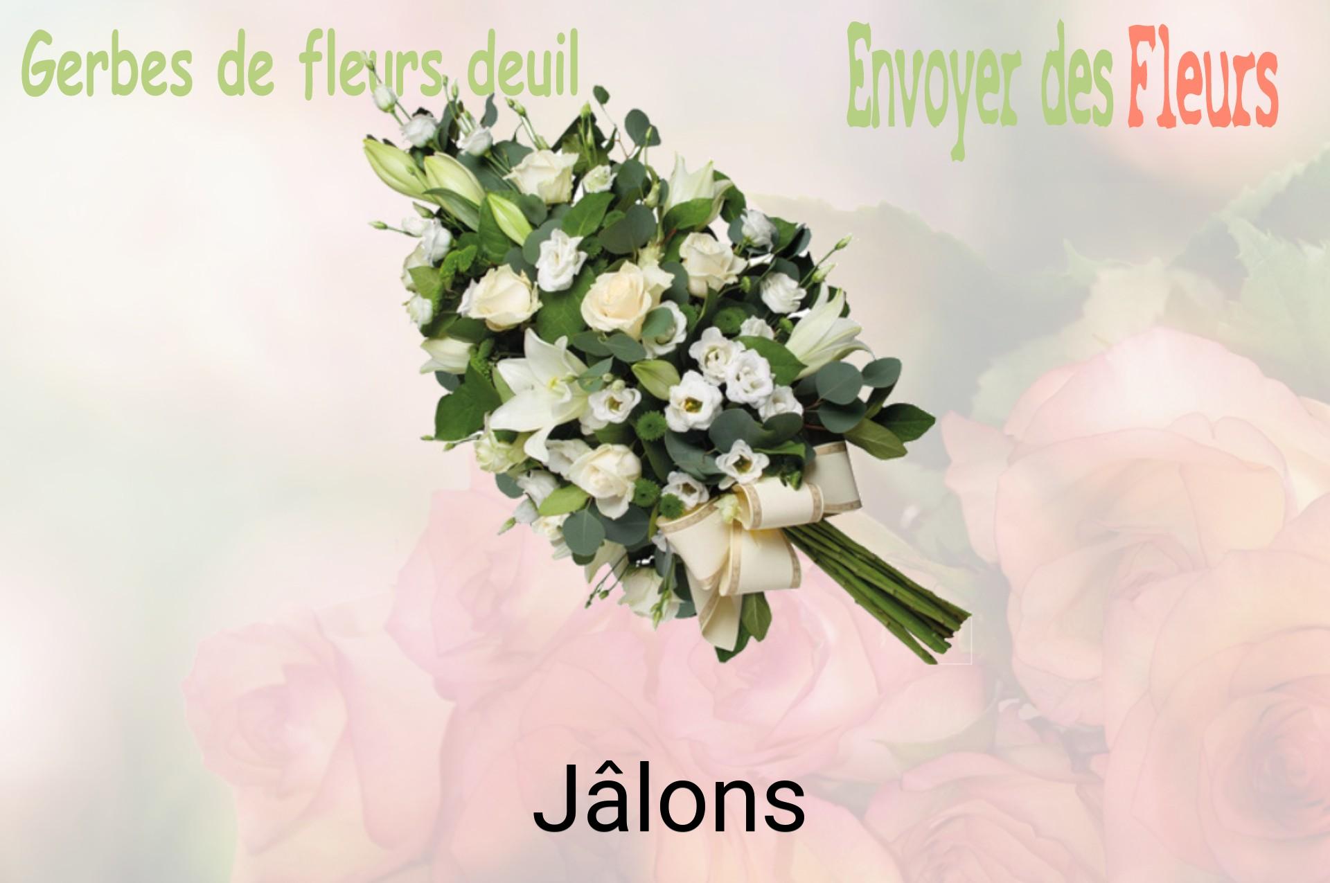 Gerbe de fleurs de deuil livrée à Jâlons
